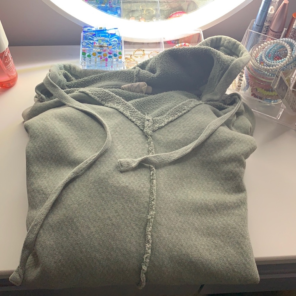 green pullover